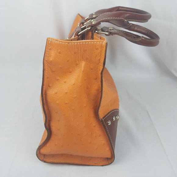 Claudia Firenze Ostrich Textured Italian Leather Bag - Picture 3 of 16